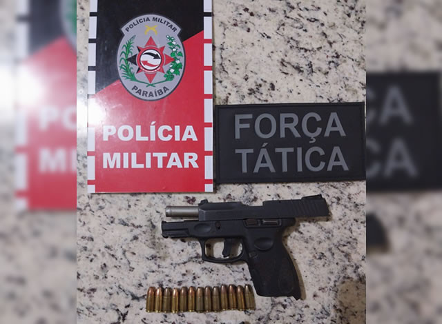 Polícia Militar apreende arma de fogo durante abordagem em bar na cidade de Catolé do Rocha