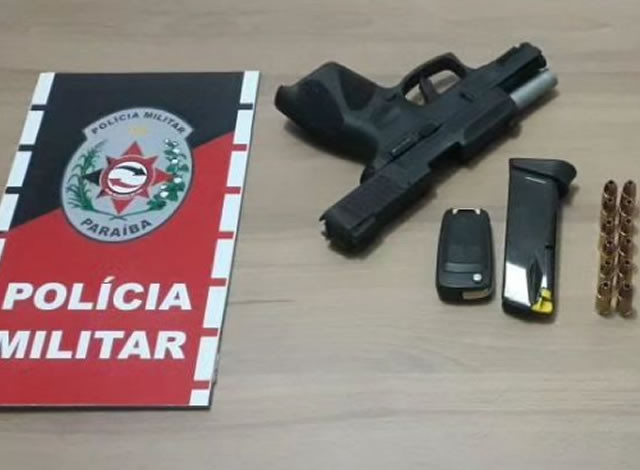 Polícia Militar apreende pistola durante abordagem na cidade de São Bentinho