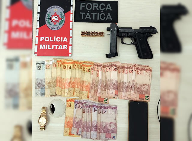 Força Tática prende homem por porte ilegal de arma de fogo na zona rural de Poço José de Moura
