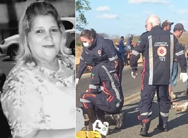 Homem e professora morrem em colisão entre motos no município de Catolé do Rocha