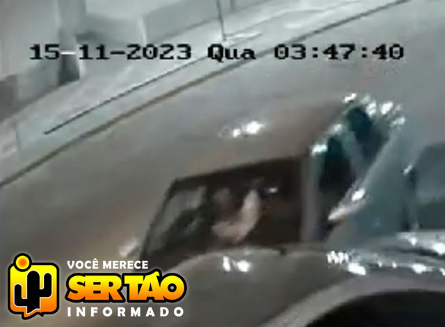 Câmeras de segurança registra momento de acidente no Centro de Sousa