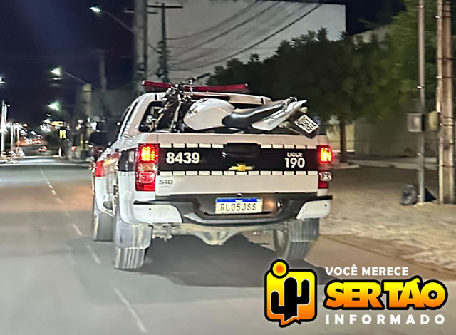 Polícia Militar apreende moto irregular na cidade de Sousa