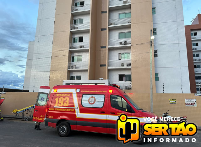 Idosa morre asfixiada durante incêndio em apartamento na cidade de Sousa