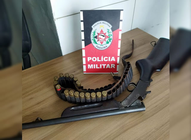 Polícia Militar apreende espingarda em ocorrência de ameaça na zona rural de Vieirópolis