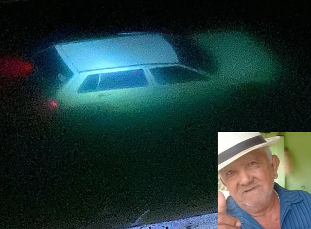 Idoso morre afogado após cair com carro dentro do canal da transposição, em Cajazeiras