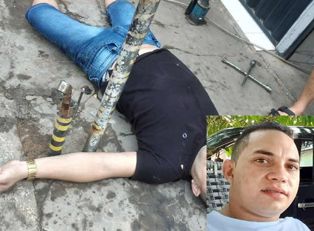 Homem é assassinado e jovem ferido a tiros em borracharia na cidade de Cajazeiras