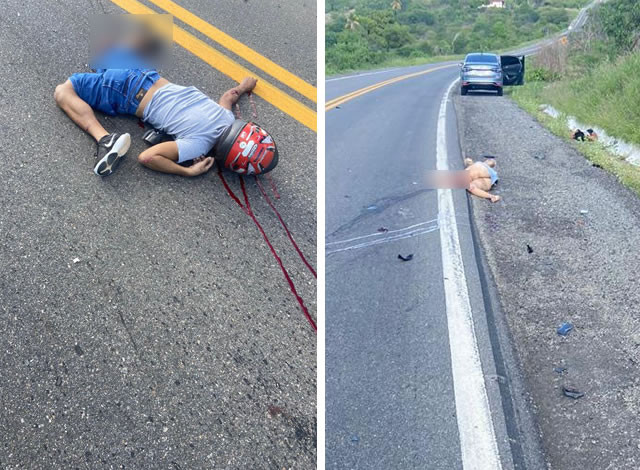 Acidente de trânsito deixa duas pessoas mortas e outra ferida na BR-230, entre Aparecida e Pombal