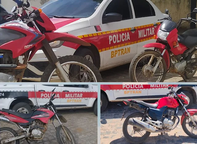 Polícia Militar recupera moto roubada e apreende motos adulteradas em Cajazeiras e região