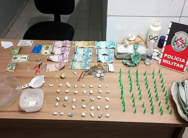 ROTAM prende jovem e apreende grande quantidade de drogas na cidade de Sousa