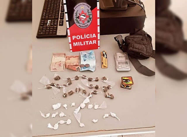 Polícia Militar prende homem por tráfico de drogas, em Itaporanga
