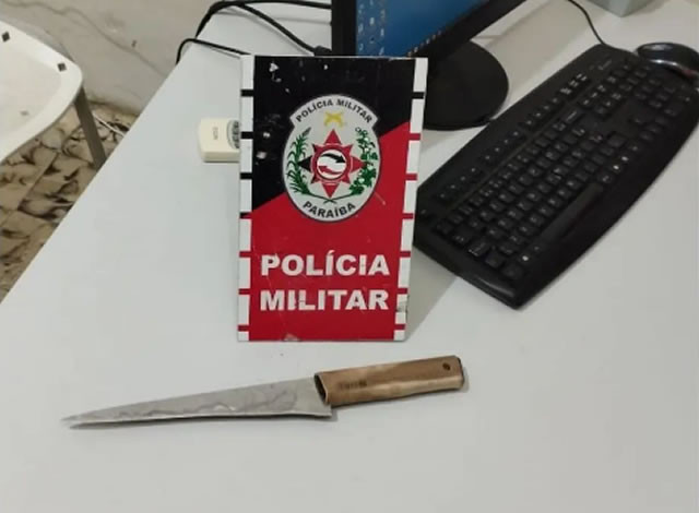 Pai tenta matar o seu próprio filho com faca na cidade de Pombal; acusado foi preso pela PM