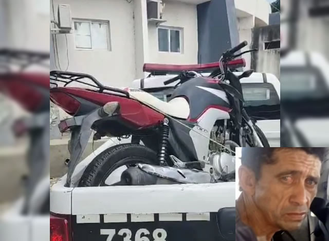 Polícia Militar prende homem e recupera moto e celular roubados, em Uiraúna