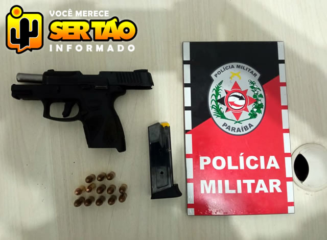 Polícia Militar prende homem e apreende pistola na zona rural de Uiraúna