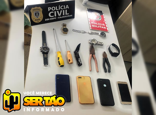 Polícias Militar e Civil prendem acusados de praticarem arrastão na cidade de Uiraúna