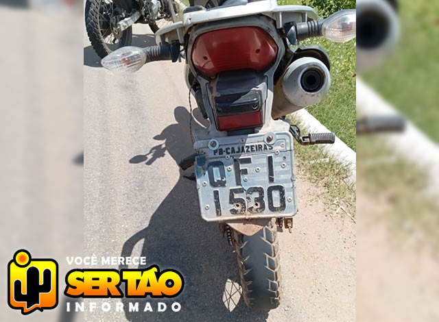 Policial militar de folga recupera moto roubada na cidade de Sousa