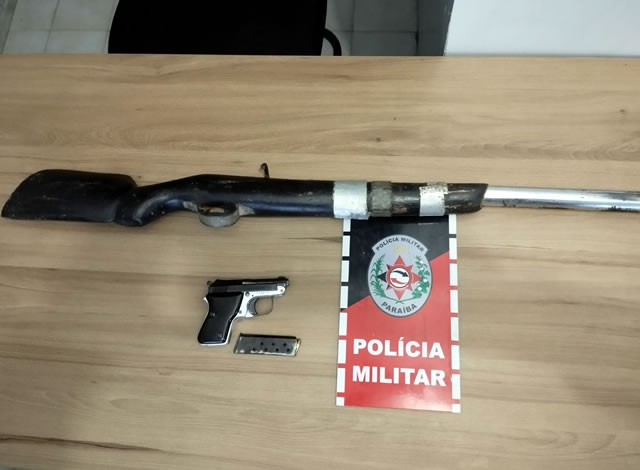 Policiais militares do ROTAM e da Força Tática apreendem armas de fogo no município de Sousa