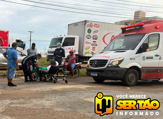 Homem fica ferido após sofrer queda de moto na cidade de Sousa