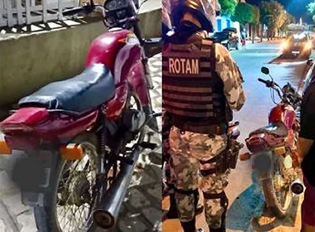 ROTAM recupera moto com restrição de roubo/furto em São João do Rio do Peixe
