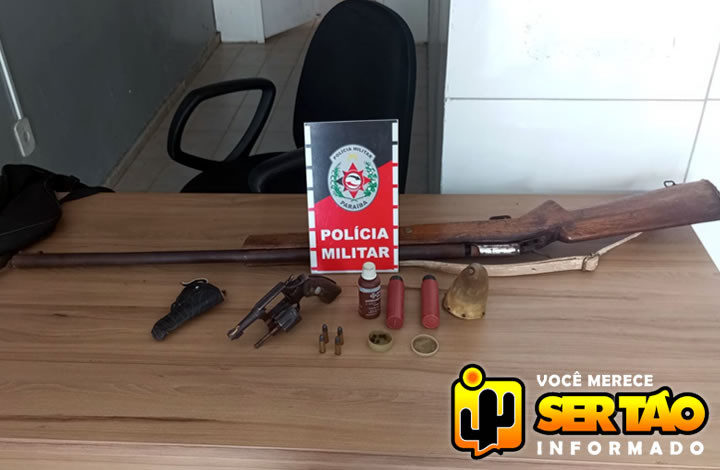 ROTAM apreende armas após receber denúncia anônima na cidade de Sousa