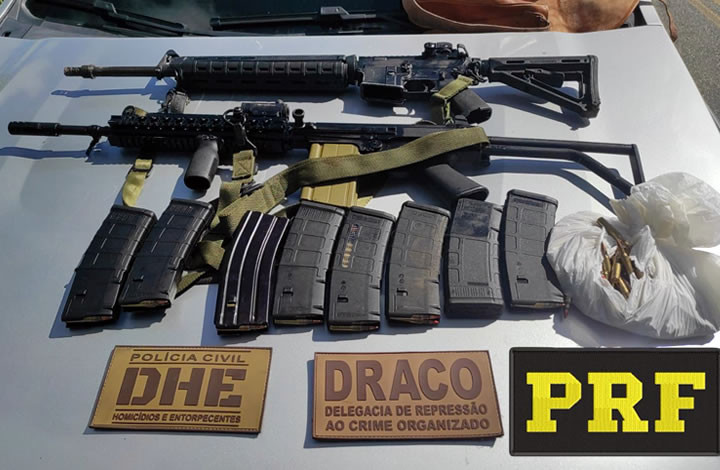 Polícia prende criminosos e apreende fuzis e munições, após confronto no Sertão da Paraíba