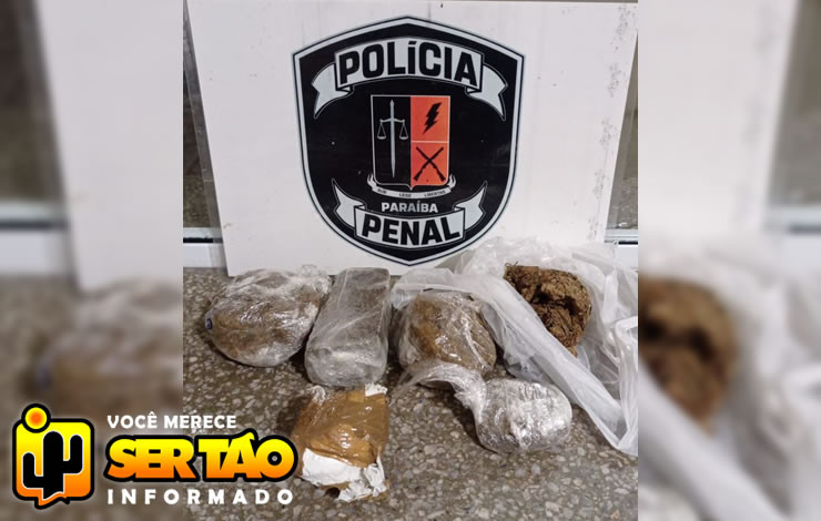 Policiais militares e penais agem rápido e apreendem drogas na Colônia Penal Agrícola de Sousa