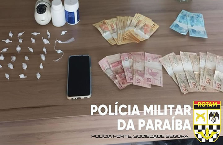 Jovem é detido após ser flagrado com droga pelo ROTAM na cidade de Sousa
