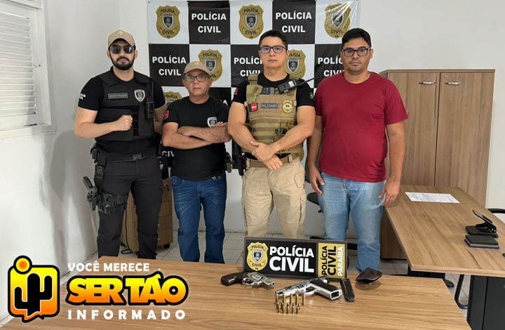 Polícia Civil apreende armas durante cumprimento de mandado em São Domingos
