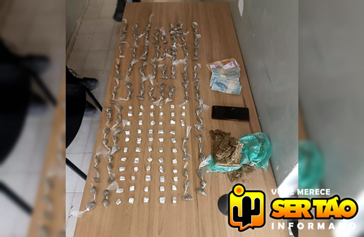 ROTAM prende mulher por tráfico de drogas na cidade de Sousa