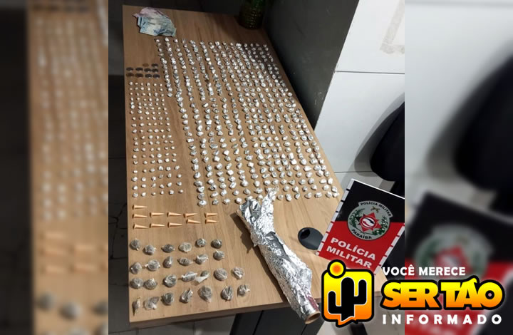 ROTAM prende homens e apreende adolescente, e grande quantidade de drogas, em Aparecida