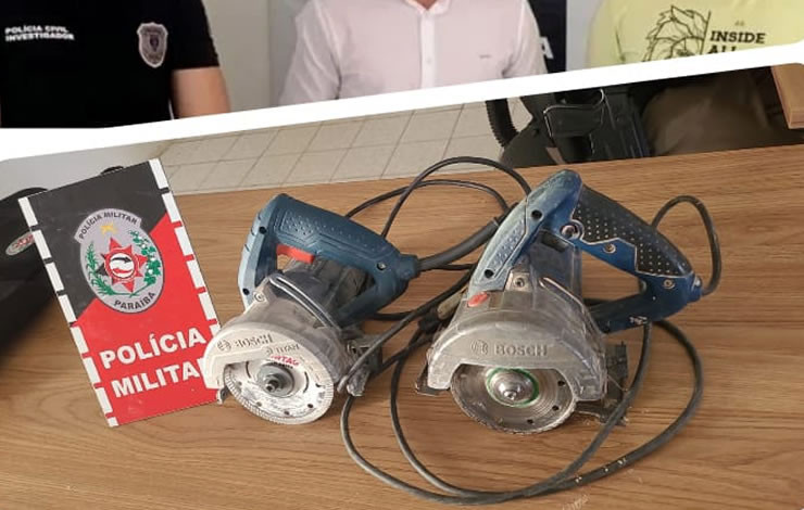 Polícias Militar e Civil prendem jovens e recuperam máquinas furtadas de obra na cidade de Pombal