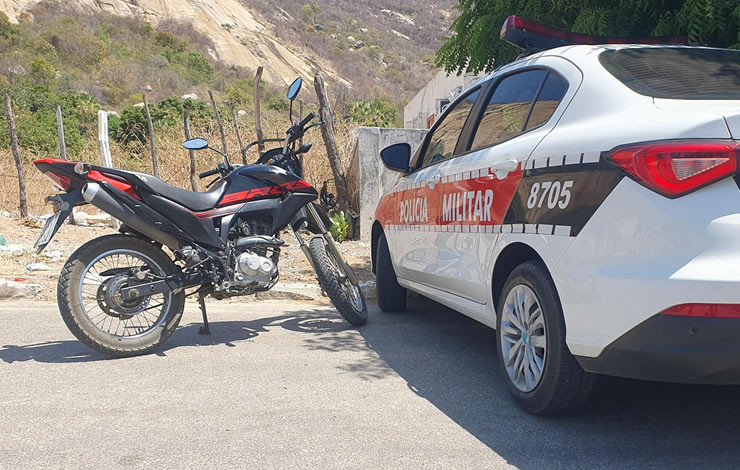 Moto clonada é recuperada pela Polícia Militar no município de Brejo do Cruz