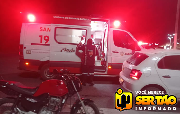 Mulheres ficam feridas em colisão envolvendo carro e moto na BR-230, em Sousa