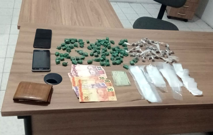 Polícia militar prende homem e apreende vasta quantidade de drogas na cidade de Pombal