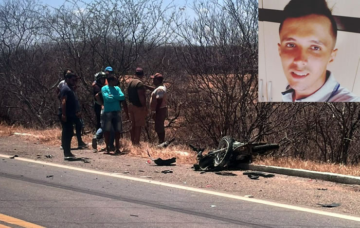 Jovem morre em colisão envolvendo moto e van na BR-230, entre Aparecida e Pombal