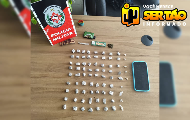 ROTAM prende jovem e apreende drogas na cidade de Sousa
