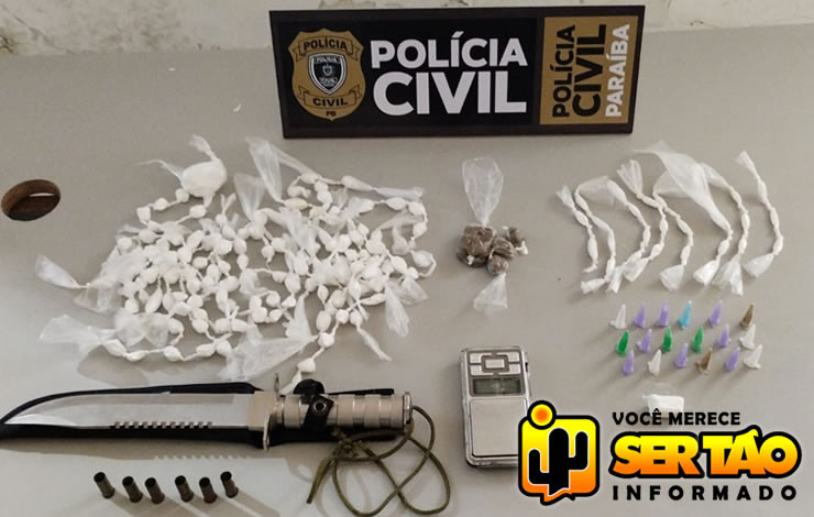 Ação da polícia civil prende jovens e apreende drogas nos municípios de São Francisco e Aparecida