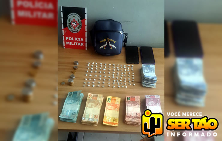ROTAM conduz dupla à delegacia por tráfico de drogas e crime ambiental, em Sousa