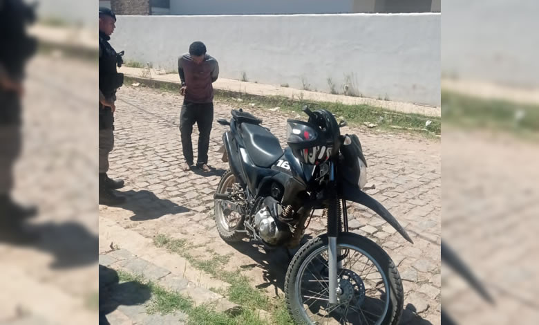 Após assaltos, Polícia Militar age rápido e prende um dos suspeitos na cidade de Sousa