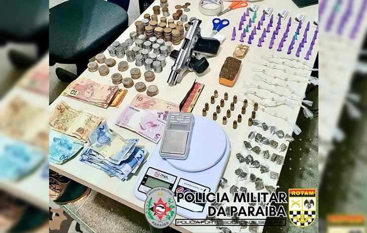 ROTAM desarticula ponto de tráfico de drogas na cidade de Cajazeiras