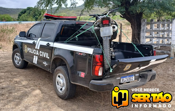 Moto com queixa de roubo/furto é recuperada pela polícia civil, em Santa Cruz