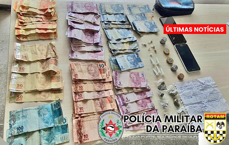 ROTAM prende homem e apreende drogas após abordagem na cidade de Cajazeiras
