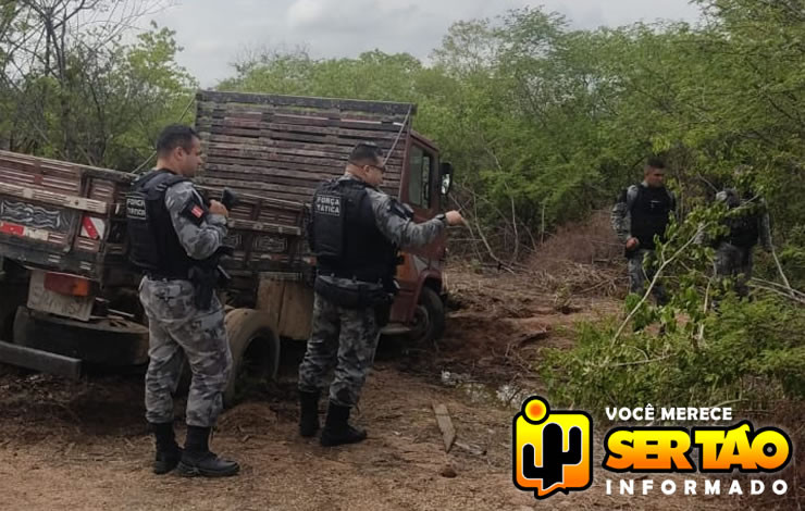 Polícia militar apreende caminhão com trilhos ferroviários furtados na zona rural de Aparecida