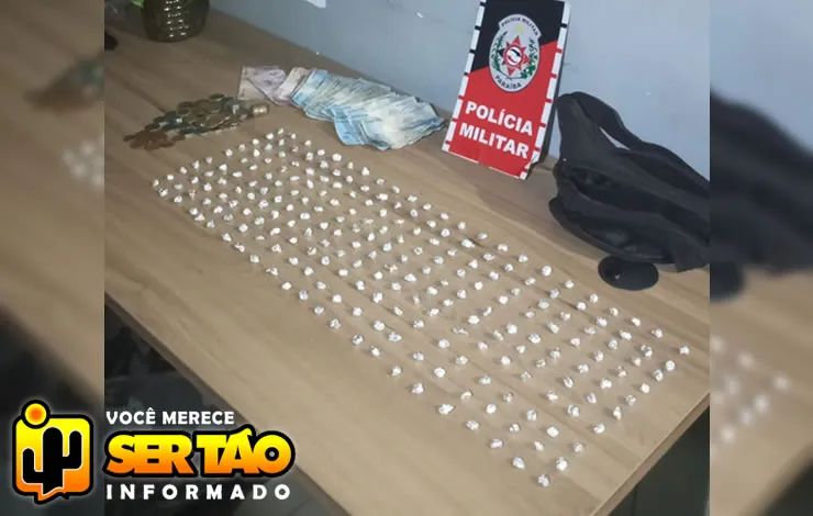 ROTAM conduz suspeito de tráfico de drogas após acompanhamento tático na cidade de Sousa