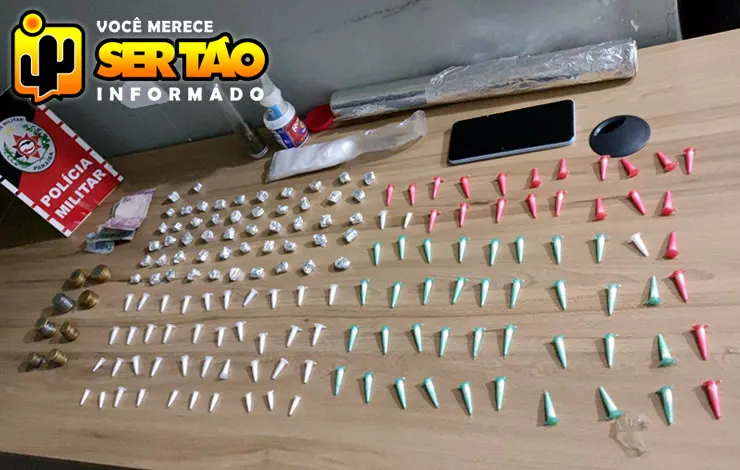 ROTAM apreende drogas dentro de residência após acompanhamento tático na cidade de Sousa
