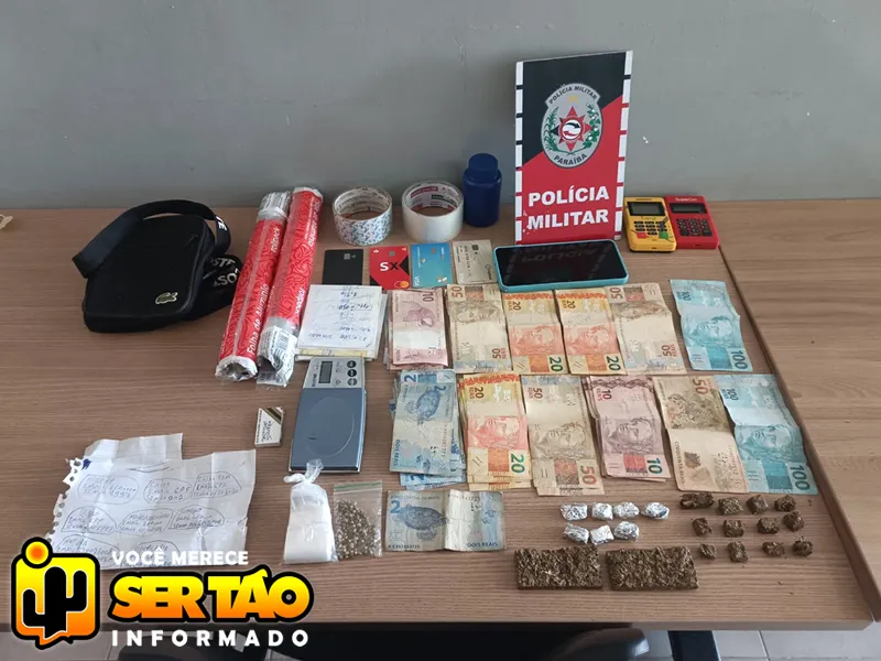 ROTAM e Força Tática prendem dupla por tráfico de drogas, em Sousa