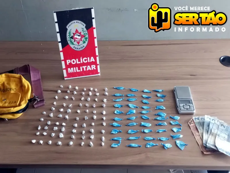 ROTAM prende jovem e apreende drogas na cidade de Sousa