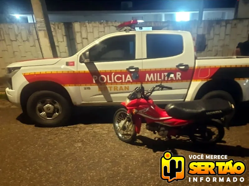 Moto com placa clonada e registro de furto é recuperada em Nazarezinho