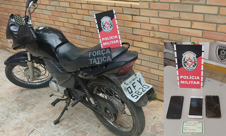 Polícia Militar prende dupla e recupera moto roubada em Catolé do Rocha